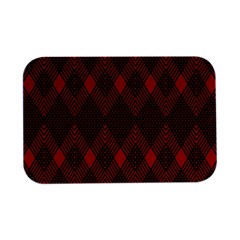 Pattern Red Black, Open Lid Metal Box (silver)   by 2607694c