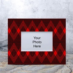 Pattern Red Black, White Tabletop Photo Frame 4 x6  by 2607694c