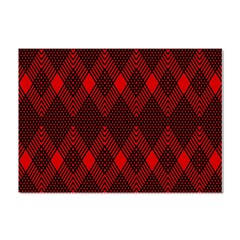 Pattern Red Black, Crystal Sticker (a4) by 2607694c