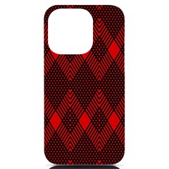 Pattern Red Black, Iphone 14 Pro Black Uv Print Case by 2607694c