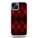 pattern red black, iPhone 14 TPU UV Print Case Front