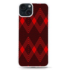 Pattern Red Black, Iphone 15 Tpu Uv Print Case by 2607694c