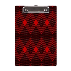 Pattern, Red, Black,  A5 Acrylic Clipboard by 2607694c