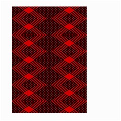 Pattern Rot Schwarz Large Garden Flag (two Sides) by dedoma