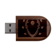 Fractal Eye Wood Oval Usb Flash Drive by dedoma