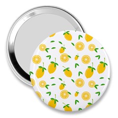 Illustrations Lemon Citrus Fruit Yellow 3  Handbag Mirrors by anzea