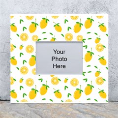 Illustrations Lemon Citrus Fruit Yellow White Wall Photo Frame 5  X 7  by anzea