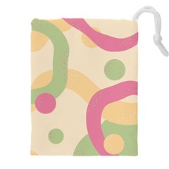 Line Pattern Dot Drawstring Pouch (4xl) by anzea