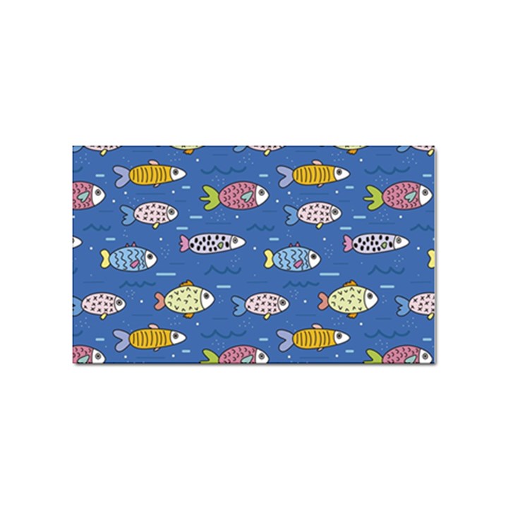 Sea Fish Blue Submarine Animal Sticker (Rectangular)