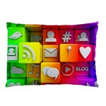 Colorful 3d Social Media Pillow Case 26.62 x18.9  Pillow Case