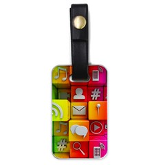 Colorful 3d Social Media Luggage Tag (one Side) by Ket1n9