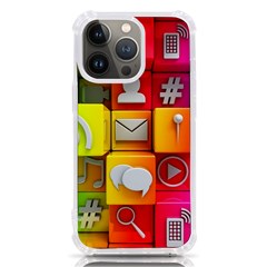 Colorful 3d Social Media Iphone 13 Pro Tpu Uv Print Case by Ket1n9