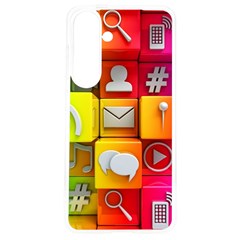 Colorful 3d Social Media Samsung Galaxy S24 6 2 Inch Tpu Uv Case by Ket1n9