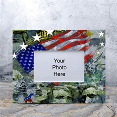 Usa United States Of America Images Independence Day White Tabletop Photo Frame 4 x6  by Ket1n9