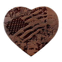 Usa United States Of America Images Independence Day Heart Wood Jewelry Box by Ket1n9