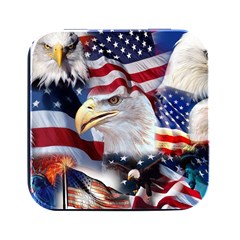 United States Of America Images Independence Day Square Metal Box (black) by Ket1n9