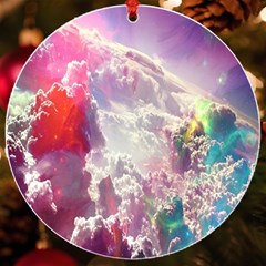 Clouds Multicolor Fantasy Art Skies Uv Print Acrylic Ornament Round by Ket1n9