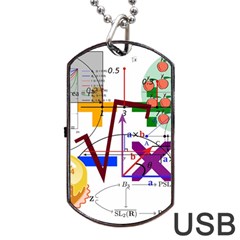 Mathematics Formula Physics School Dog Tag Usb Flash (one Side) by Bedest