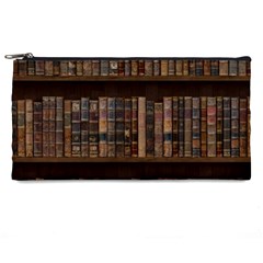 Old Bookshelf Orderly Antique Books Pencil Case by Ravend