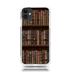 Old Bookshelf Orderly Antique Books Iphone 11 Tpu Uv Print Case by Ravend