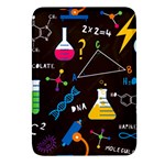 Science Lesson Flat Vector Seamless Pattern Rectangular Glass Fridge Magnet (4 pack) Front