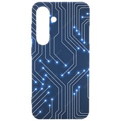 Seamless Pattern Of Glowing Circuit Board Neon Technology Samsung Galaxy S24 6 2 Inch Black Tpu Uv Case by Loisa77