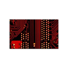 Red Circuit Board Texture Red Circuit Digital Texture Circuit Board Red Technology Sticker Rectangular (100 Pack) by Loisa77