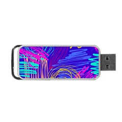 Seamless Vintage Pattern Retro 80s Or 90s Style Abstract Portable Usb Flash (one Side) by Loisa77