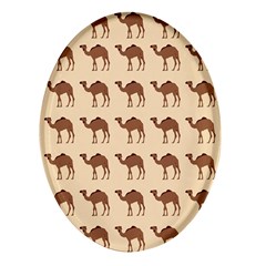 Camel Pattern Design Clothing Oval Glass Fridge Magnet (4 Pack) by Proyonanggan