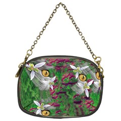 Illustrations Color Cat Flower Abstract Textures Chain Purse (one Side) by anzea