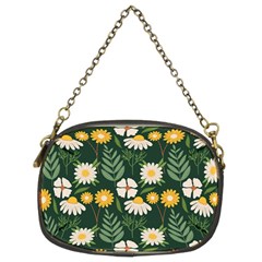 Flower Green Pattern Floral Chain Purse (two Sides) by anzea