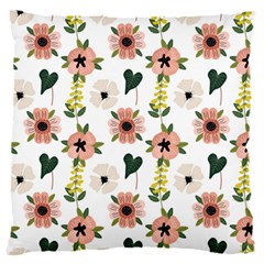 Flower White Pattern Floral 16  Baby Flannel Cushion Case (two Sides) by anzea