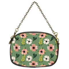 Flower Green Pink Pattern Floral Chain Purse (one Side) by anzea