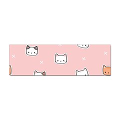 Cute Cat Cartoon Doodle Seamless Pink Pattern Sticker (bumper) by Grandong