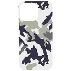 Camo Army Black White Iphone 15 Pro Max Black Uv Print Pc Hardshell Case by Loisa77