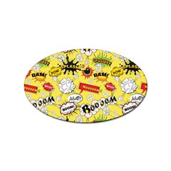 Cartoon Comics Pattern Sticker Oval (100 Pack) by Loisa77