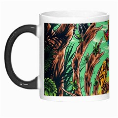 Monkey Tiger Bird Parrot Forest Jungle Style Morph Mug by Grandong