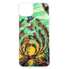 Monkey Tiger Bird Parrot Forest Jungle Style Iphone 15 Pro Tpu Uv Print Case by Grandong