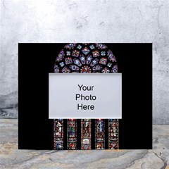 Chartres Cathedral Notre Dame De Paris Stained Glass White Tabletop Photo Frame 4 x6  by Grandong