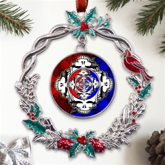 The Grateful Dead Metal X mas Wreath Holly Leaf Ornament by Grandong