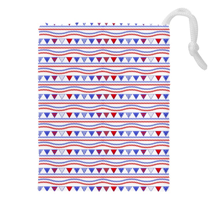 Nautical Digital Paper Nautical Boat Drawstring Pouch (4XL)