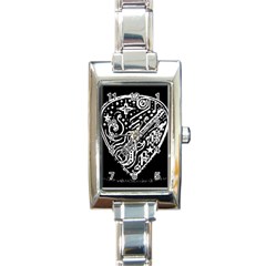 Guitar Pic Rectangle Italian Charm Watch by RiverRootsReggae