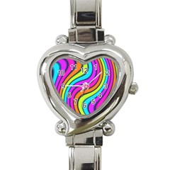 Swirl Twirl Design Pattern Waves Heart Italian Charm Watch by Loisa77