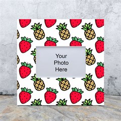 Strawberries Pineapples Fruits White Box Photo Frame 4  X 6  by Loisa77