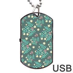 Illustration Pattern Seamless Dog Tag Usb Flash (two Sides) by Loisa77