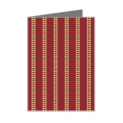 Template Background Red Strip Mini Greeting Card by Loisa77