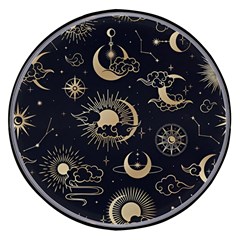 Asian Seamless Pattern With Clouds Moon Sun Stars Vector Collection Oriental Chinese Japanese Korean Wireless Fast Charger(black) by Perong