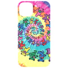 Tie Dye Grateful Dead Bears Iphone 15 Pro Black Uv Print Pc Hardshell Case by Perong