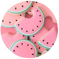 Aesthetic Cute Kawaii Watermelon Wooden Bottle Opener (round) by Perong