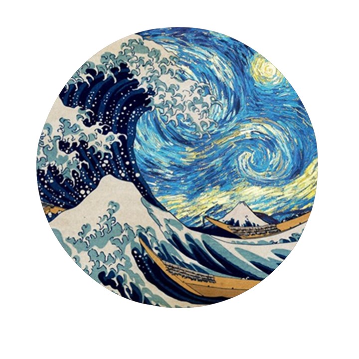 The Great Wave Of Kanagawa Painting Mini Round Pill Box